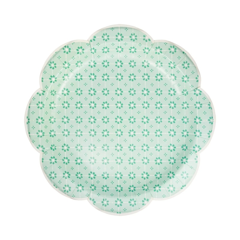 Green Wicker Plate 11 | 8 ct