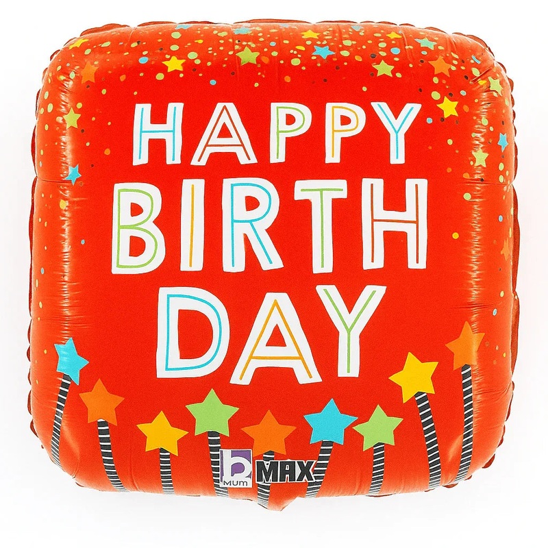 Happy Birthday Candles Confetti Mylar 18in | 1ct