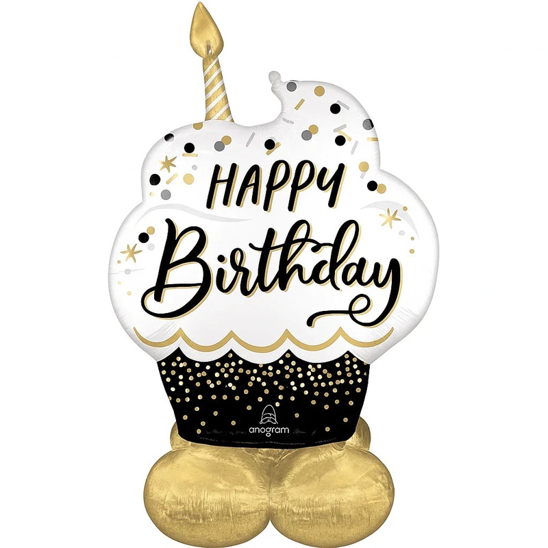 Happy Birthday Wishes Cupcake Airloonz 34×52 | 1ct