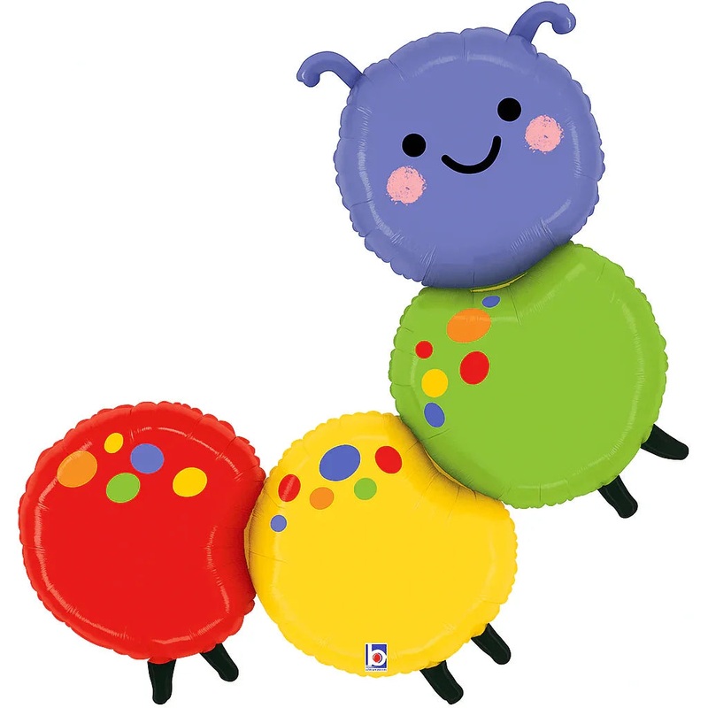 Happy Colorful Caterpillar Supershape Mylar 39 | 1ct