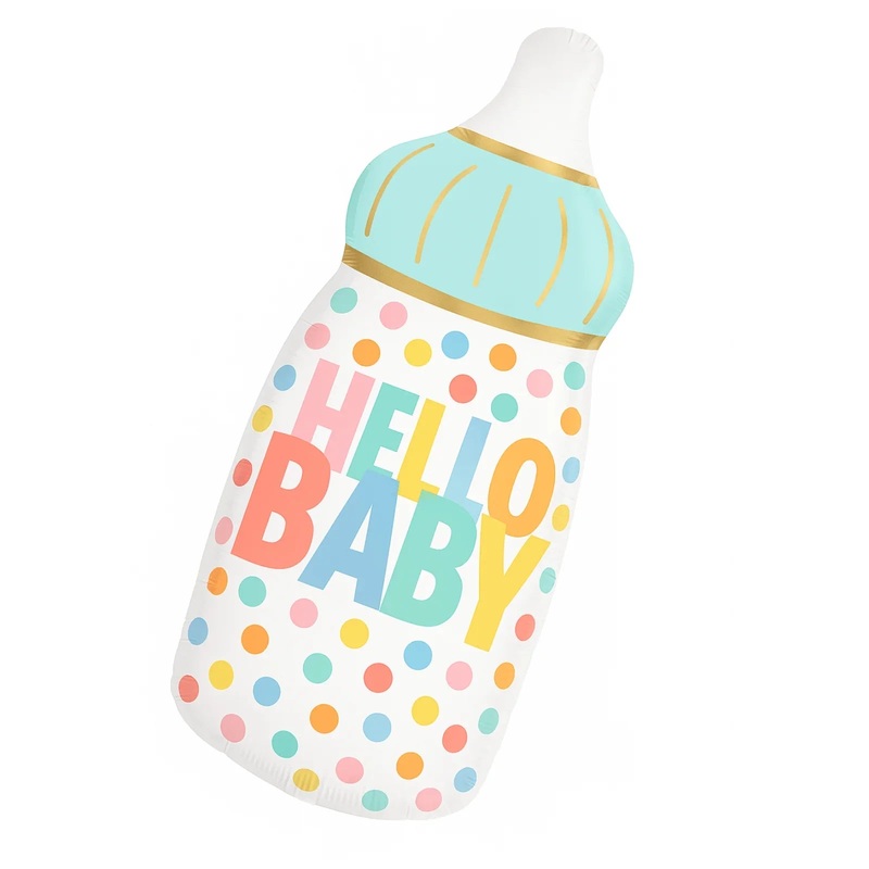 Hello Baby Bottle Supershape Mylar Balloon 17×28 | 1ct