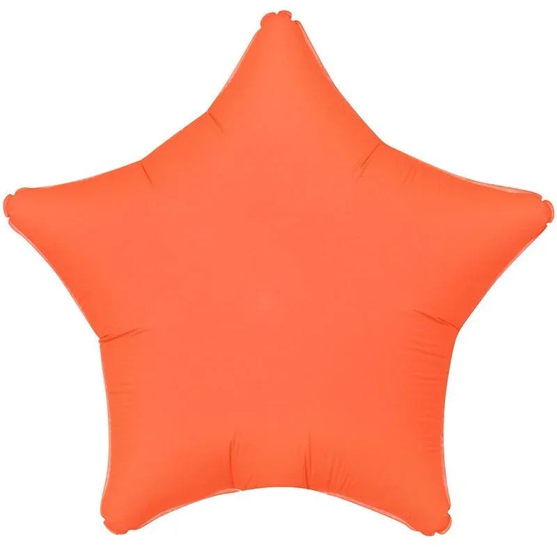 Neon Orange Star Mylar 18 | 1ct
