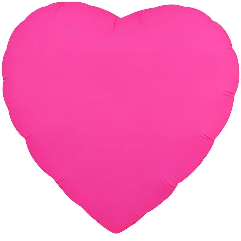 Neon Pink Heart Mylar 18 | 1ct
