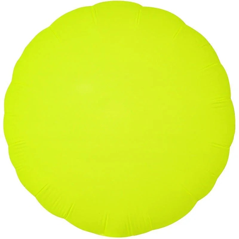 Neon Yellow Round Mylar 18 | 1ct