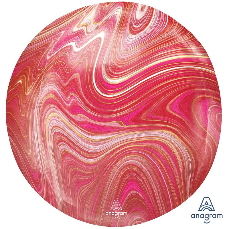 Red & Pink Marble Orbz 15 | 1ct