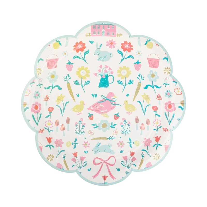 Springtime Cottage Pattern Plate 9 | 8 ct
