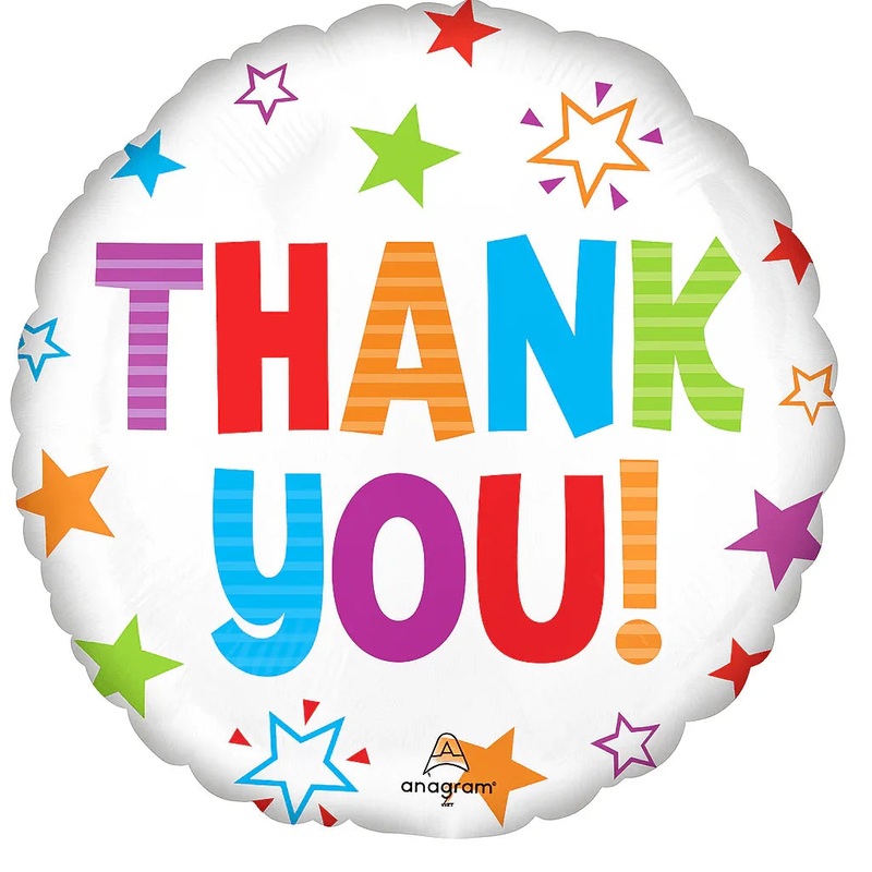 Thank You Stars Mylar Balloon 18 | 1ct