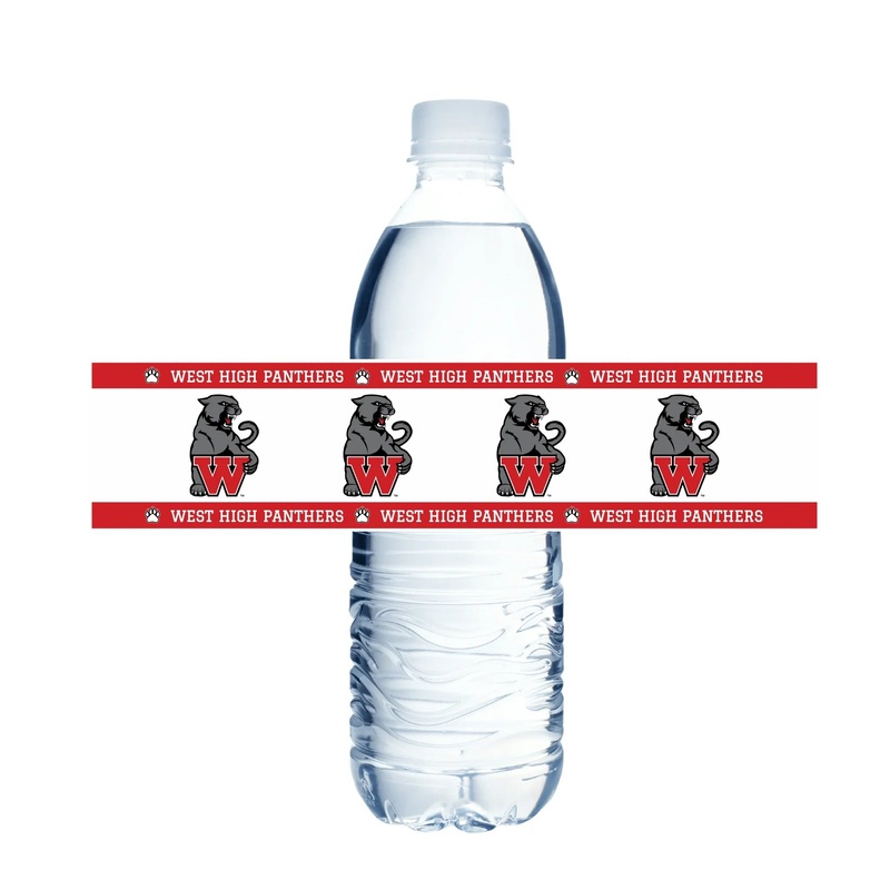 West High School Water Bottle Labels | 12 ct