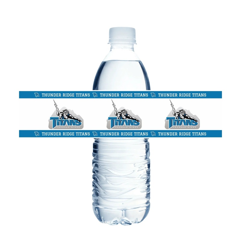 Thunder Ridge High School Water Bottle Labels | 12 ct