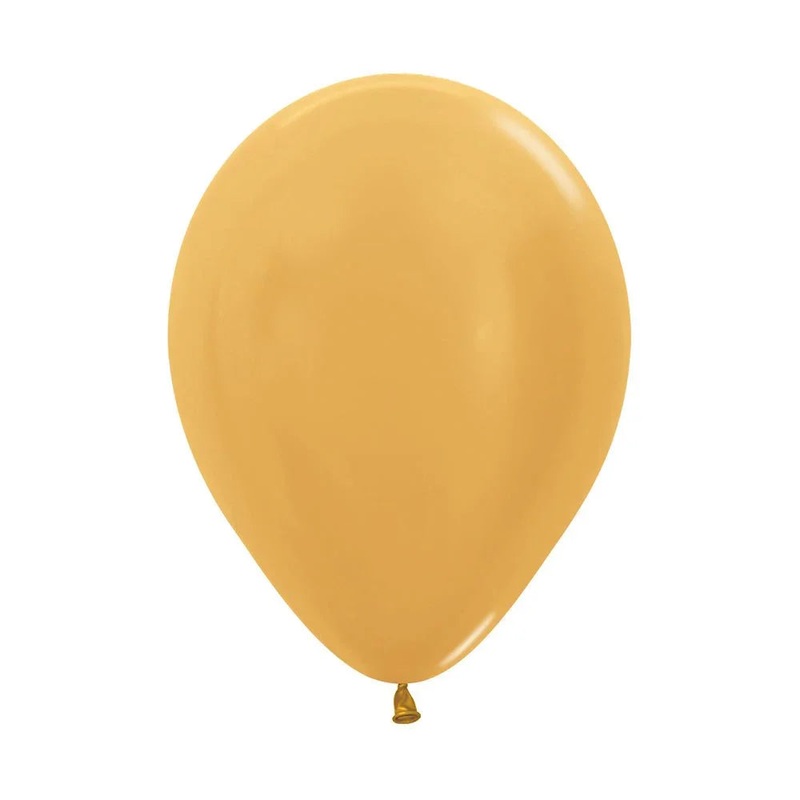 11 Sempertex Latex Balloon Pack, Metallic Gold | 100 ct