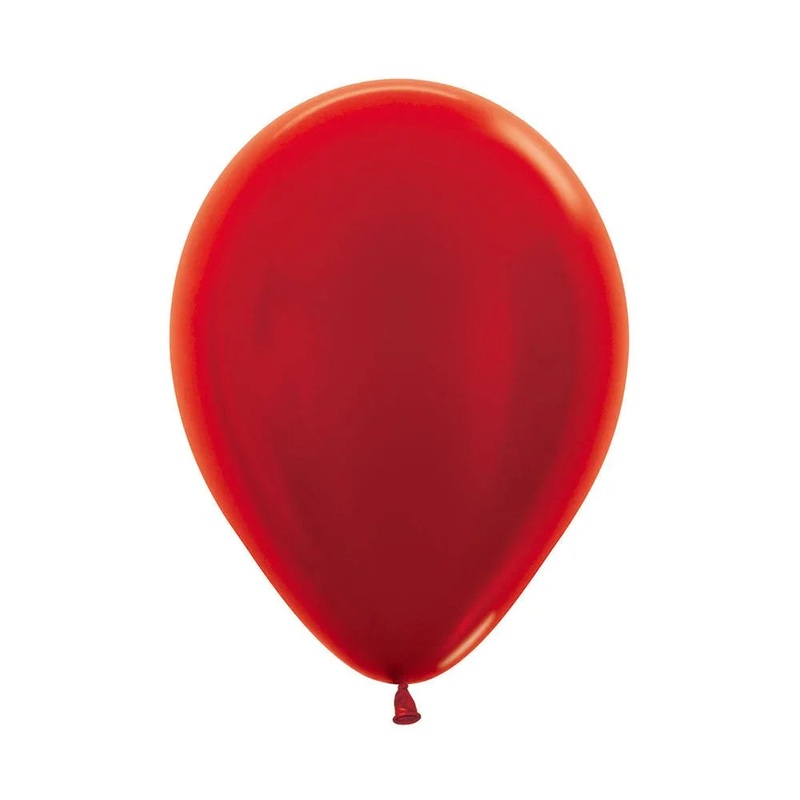 11 Sempertex Latex Balloon Pack, Metallic Red | 100 ct