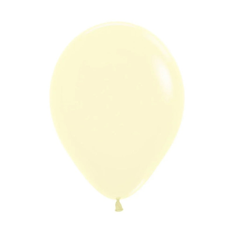11 Sempertex Latex Balloon Pack, Pastel Matte Yellow | 100 ct