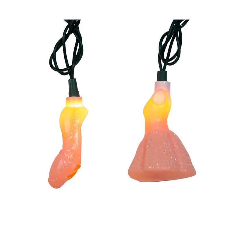 12′ UL 10-Light Glittered Tutu and Ballet Shoes Light Set