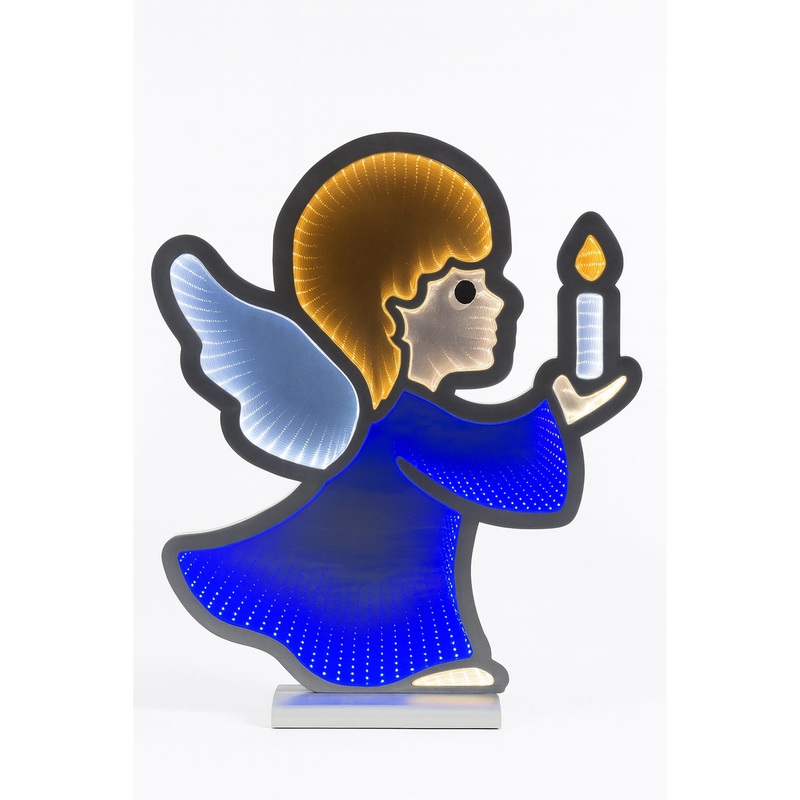 Angel Holding Candle Infinity Light, Acrylic w/UL Plug, 20