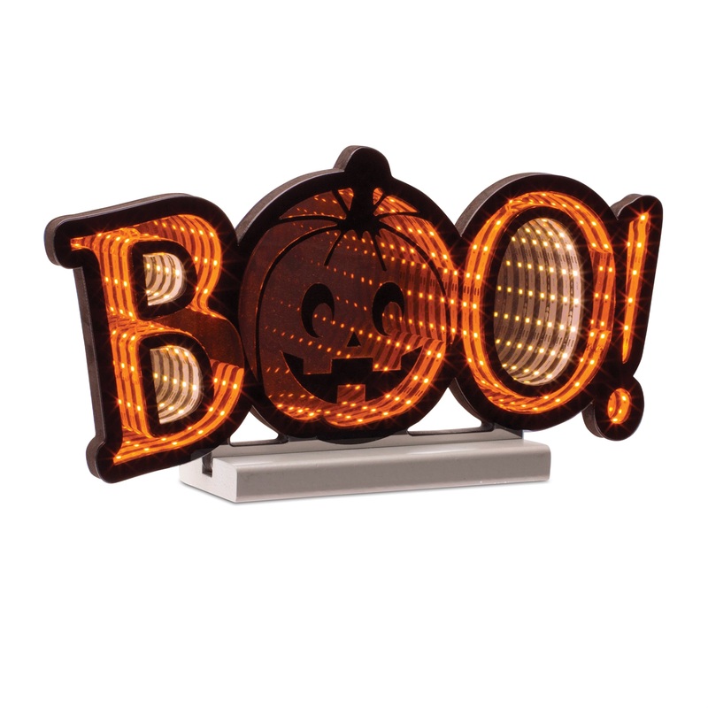 BOO Infinity Light 15.5L x 7.75H Acrylic w/UL Plug