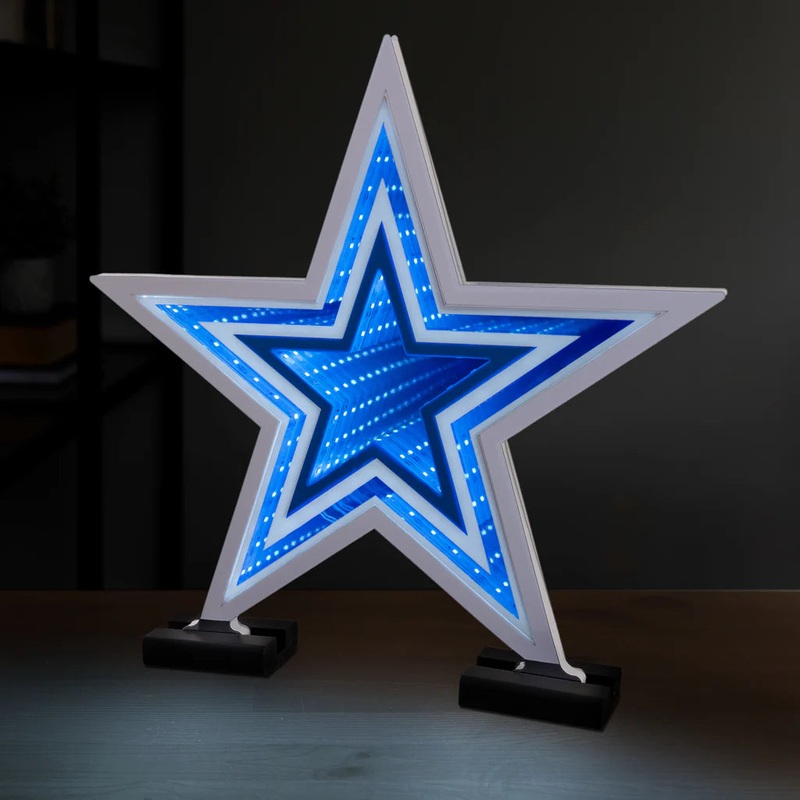 Dallas Cowboys LED Infinity Logo Light, Acrylic, w/UL Plug, 14.5