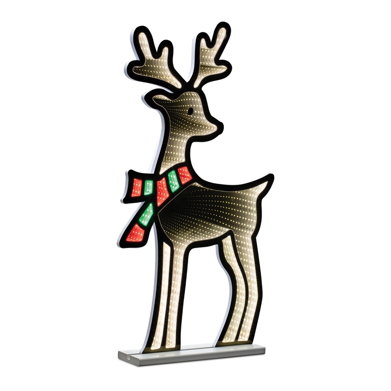 Deer w/Scarf Infinity Light 33H Acrylic w/UL Plug