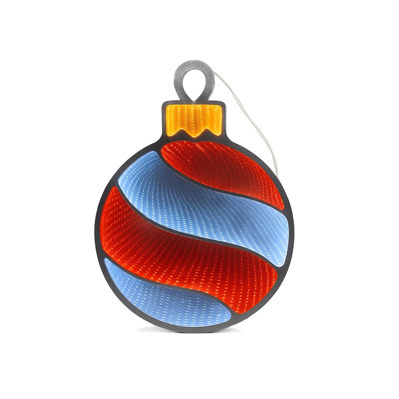 Hanging Ornament Infinity Light, Acrylic w/UL Plug, 16