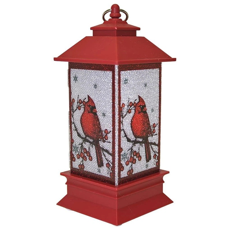 Lighted Cardinal Lantern, 5