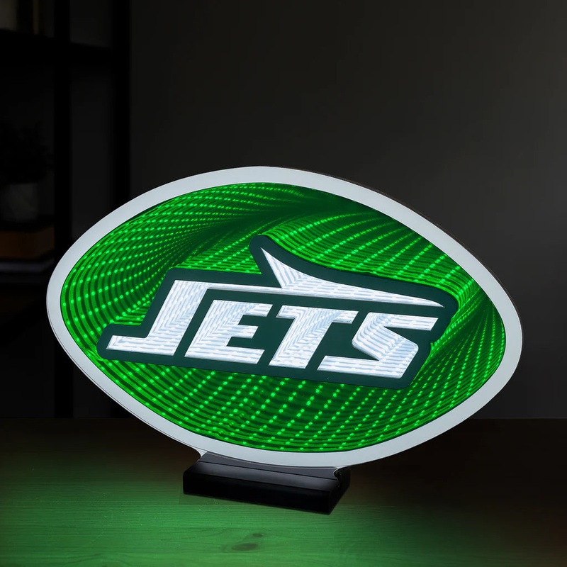 New York Jets LED Infinity Logo Light, Acrylic, w/UL Plug, 10.5