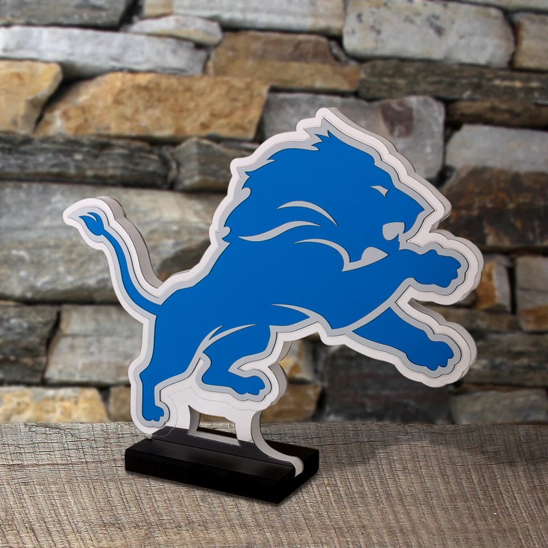 NFL Detroit Lions LED Infinity Logo Light, Acrylic, w/UL Plug, 13