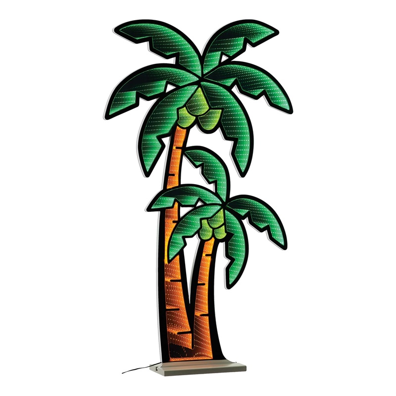 Palm Tree Infinity Light 48H Acrylic w/UL Plug