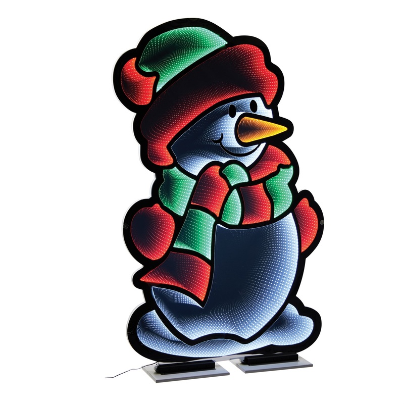 Snowman Infinity Light 70H Acrylic w/UL Plug (Pick up only)