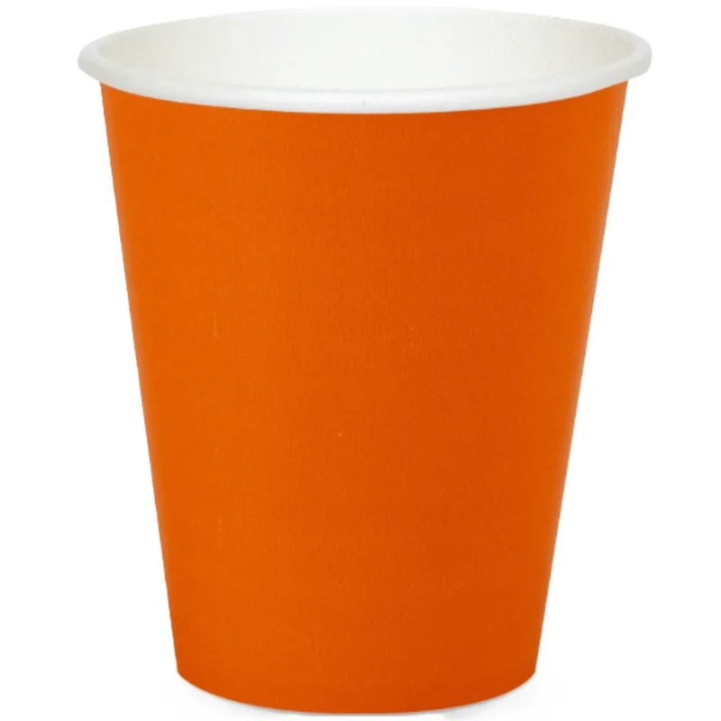 Sunkissed Orange Paper Cups 9oz | 24ct