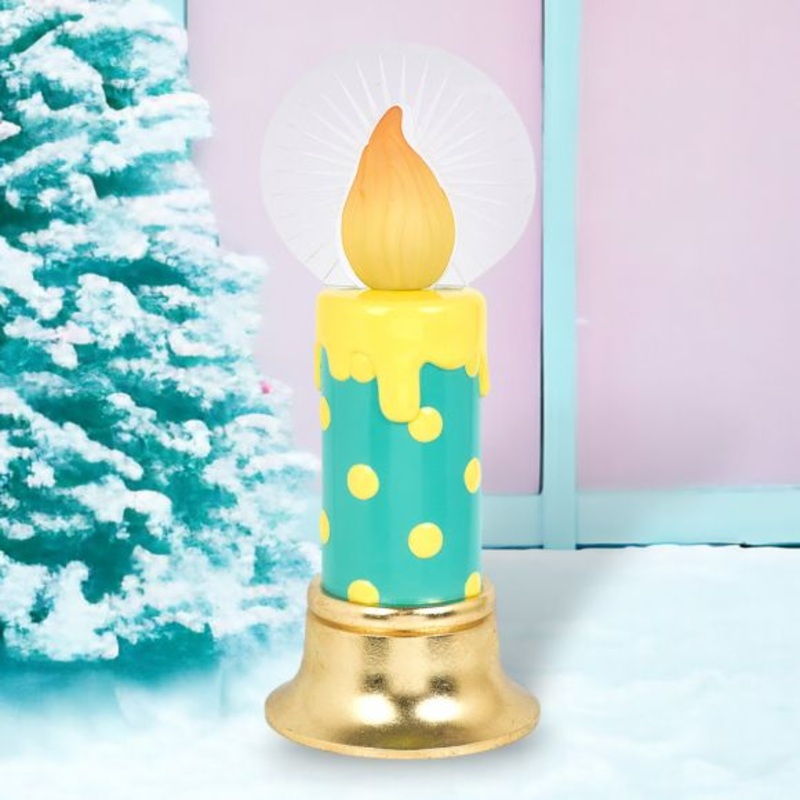Teal LED Candle Display, 24.5