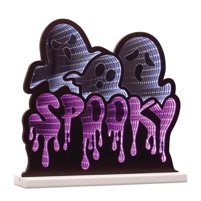 Triple Ghost/Spooky Infinity Light, Acrylic w/UL Plug, 15.5 x 15