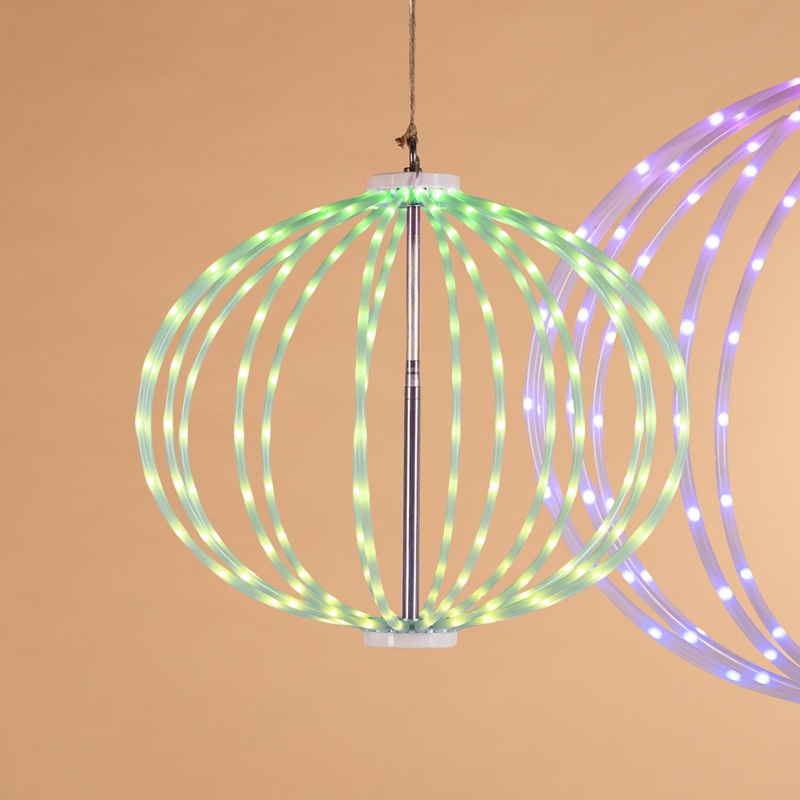 17.63D Electric PVC Tube Sphere with 192 Smart LED Lights & Remote Control