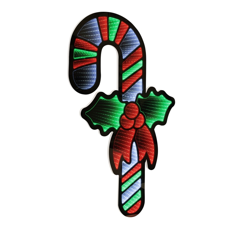 Candy Cane Infinity Light, Acrylic w/UL Plug, 35