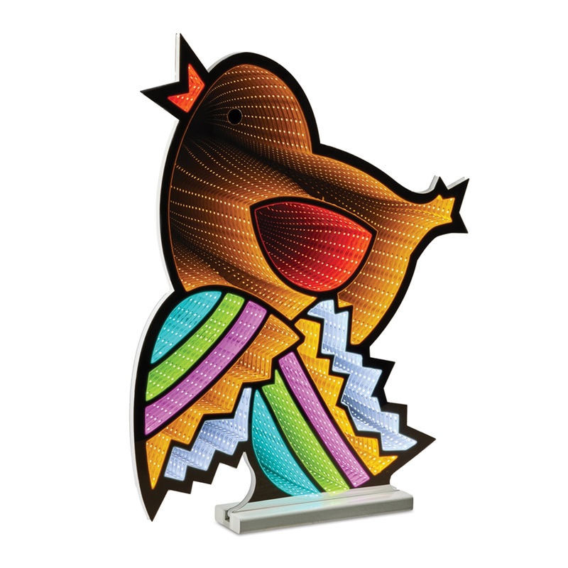 Chick w/Easter Egg Infinity Light, 23.5H, Acrylic, w/UL Plug