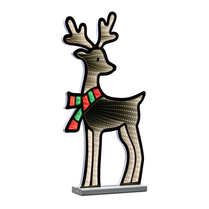 Deer w/Scarf Infinity Light, Acrylic w/UL Plug, 23.5