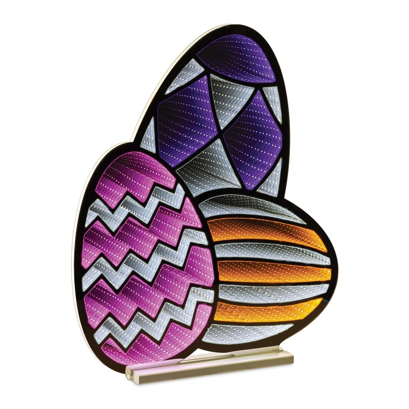 Easter Eggs Infinity Light, 23.5H, Acrylic, w/UL Plug