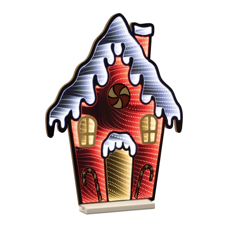 Gingerbread House Infinity Light, Acrylic w/UL Plug, 26