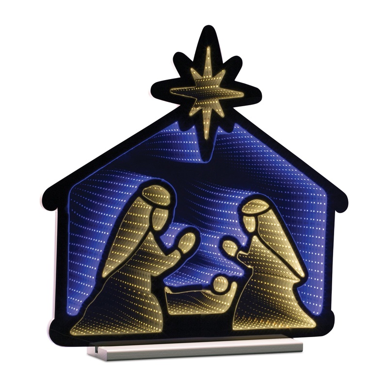 Holy Family Infinity Light, Acrylic w/UL Plug, 24.5