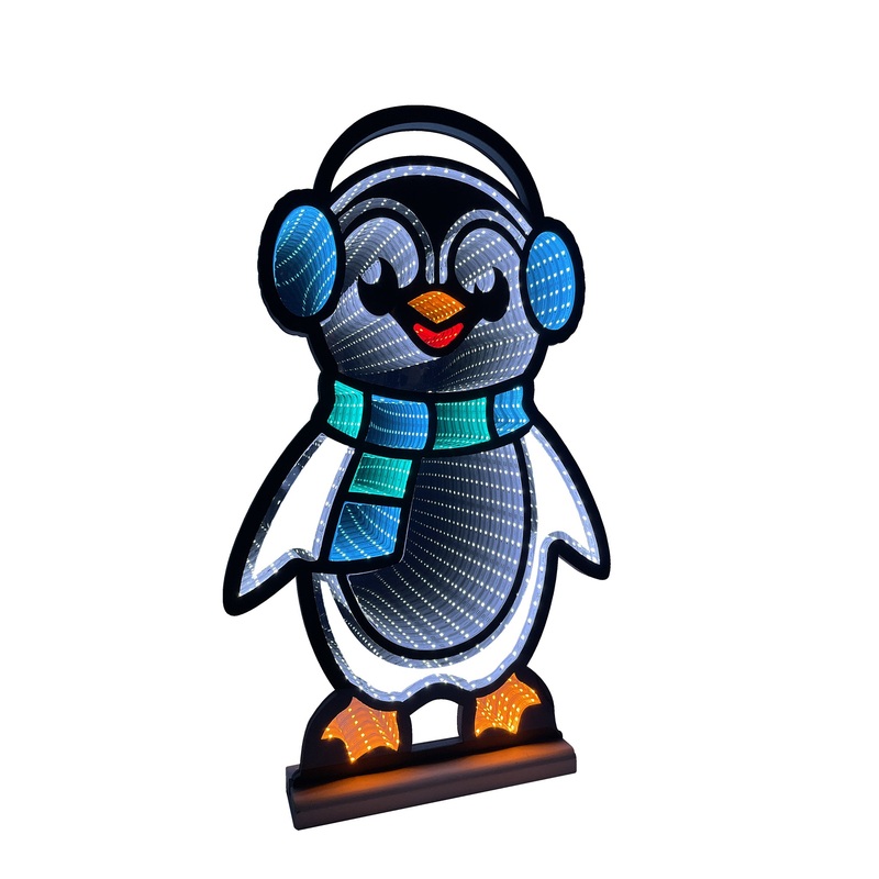 Infinity Christmas Penguin 2 With Wooden Base (15)