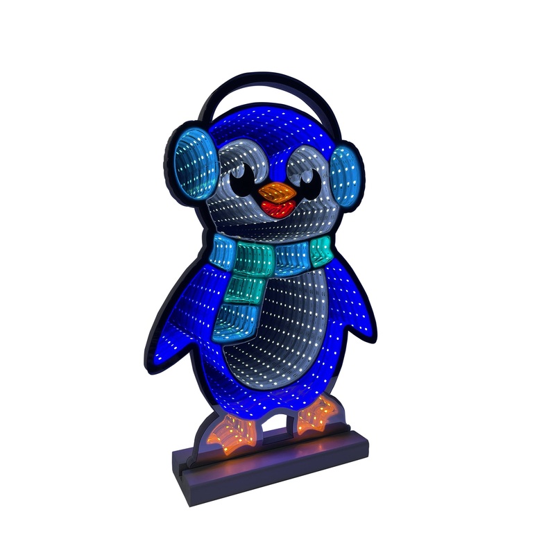 Infinity Christmas Penguin With Wooden Base (15)