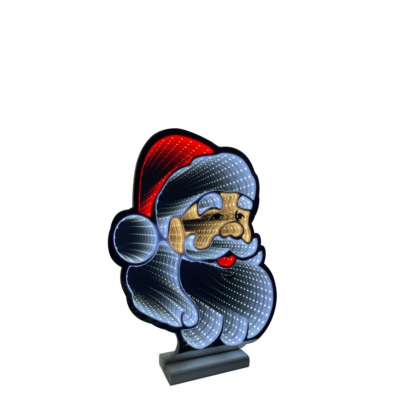 Infinity Christmas Santa Face With Wooden Base (12)