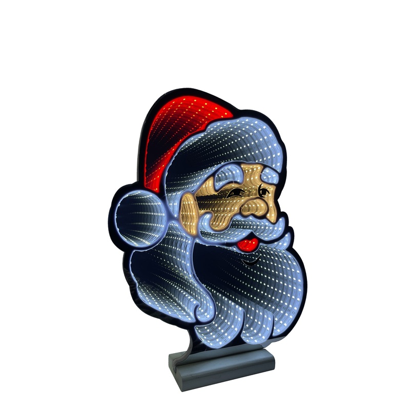 Infinity Christmas Santa Face With Wooden Base (16)
