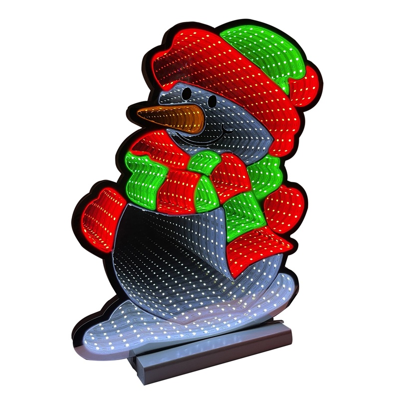 Infinity Christmas Snowman With Wooden Base 2 (23)