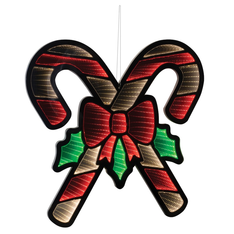 Infinity Double Candy Cane, Acrylic w/UL Plug, 22.5