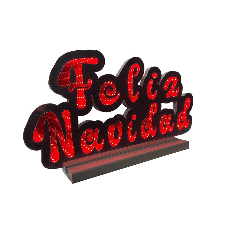 Infinity Feliz Navidad Letters With Wooden Base (17)