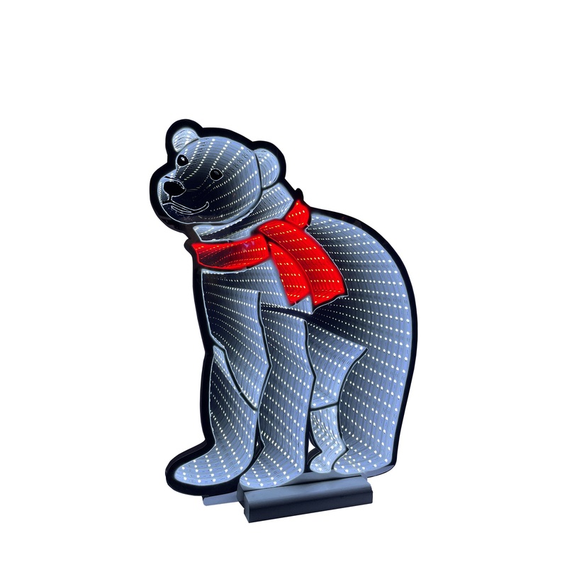Infinity Light Polar Bear With Wooden Base (17)