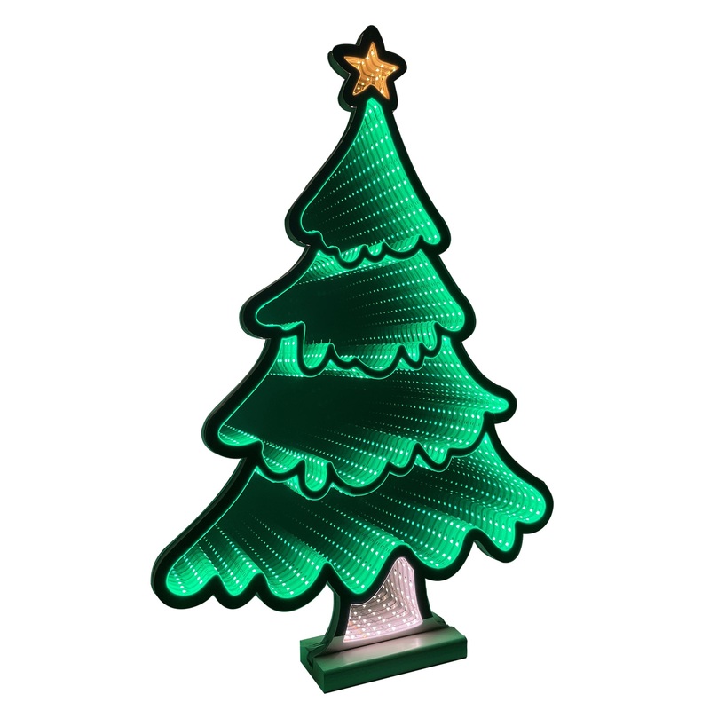 Infinity Light Standing Tree With Wooden Base (25)