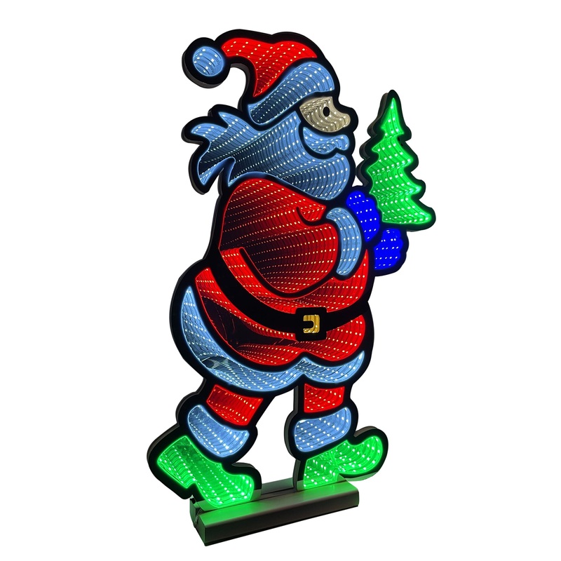 Infinity Standing Running Santa With Wooden Base (24)