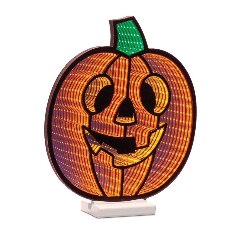Jack-O-Lantern Infinity Light 14.5H Acrylic w/UL Plug
