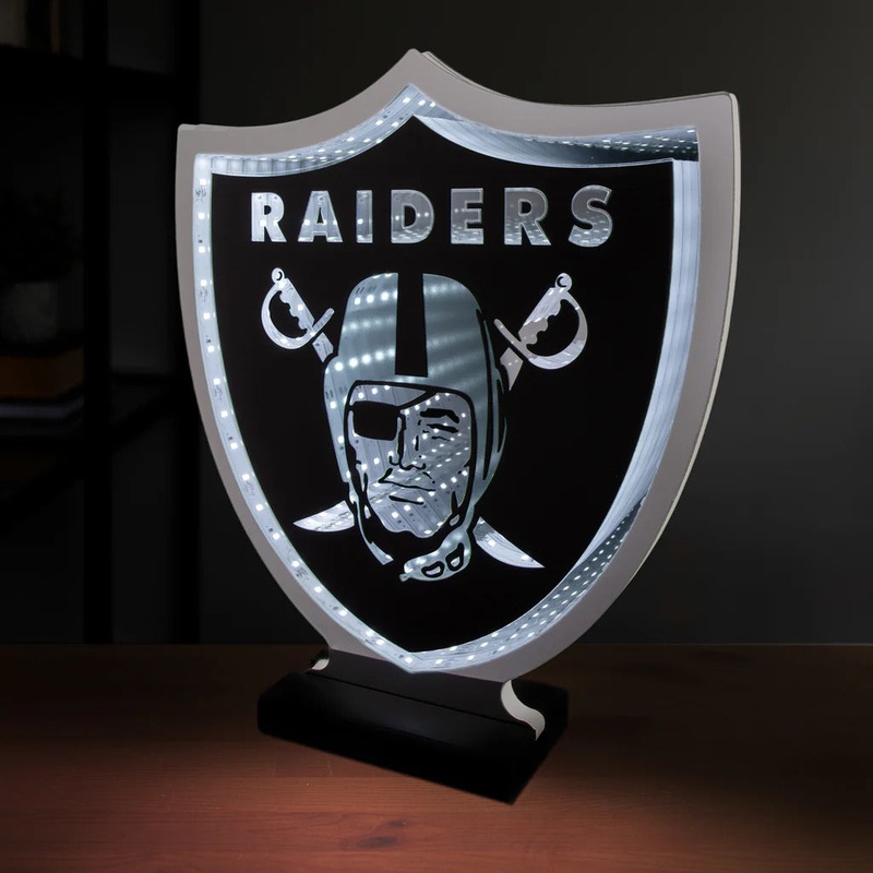 Las Vegas Raiders LED Infinity Logo Light, Acrylic, w/UL Plug, 12