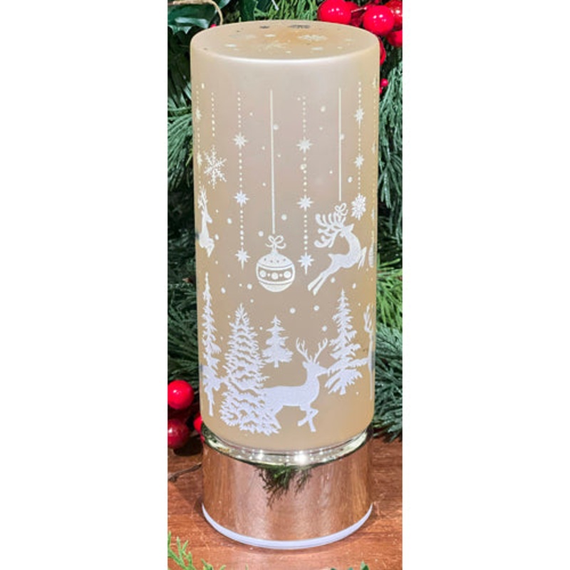 LED Christmas Lantern, 3.5 x 10 (Gold)